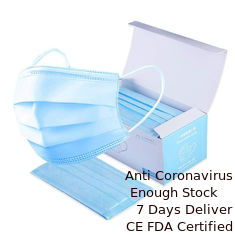 Çin Meltblown Nonwoven Tek Kullanımlık Koruma Kulak Askısı Yüz Maskesi 3 Kat Tedarikçi